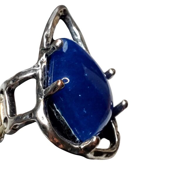 Paparazzi Jewelry Blue Glass Stretchy Ring Get The Point Blue 9.5 - Picture 2 of 8